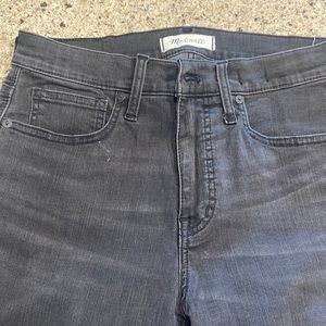 Madewell, faded black skinnies